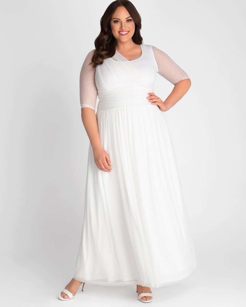 White dress for civil wedding plus size top